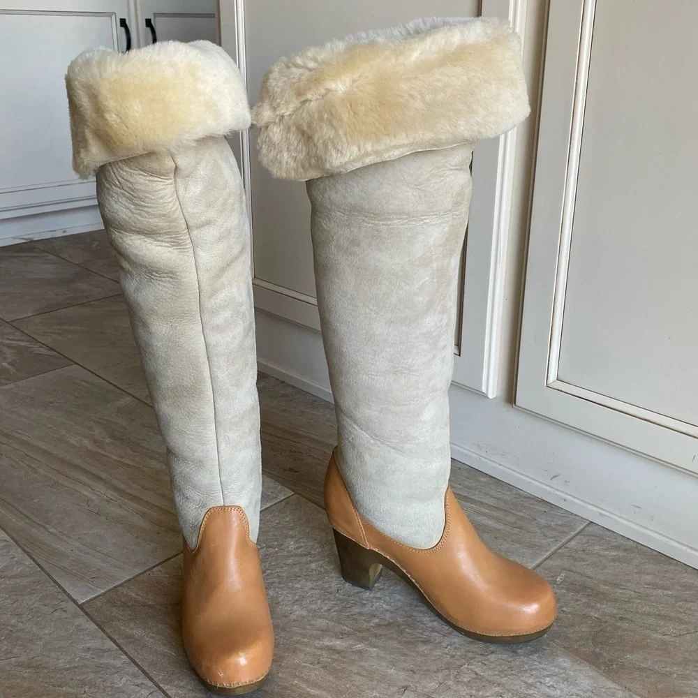 Jeffrey Campbell WOODIES BOGART Over the Knee Shearling Boot - Picture 4 of 16